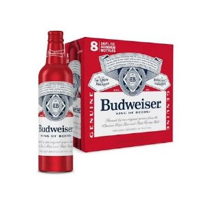 Budweiser Aluminium Single or 8pk 16oz Bottles